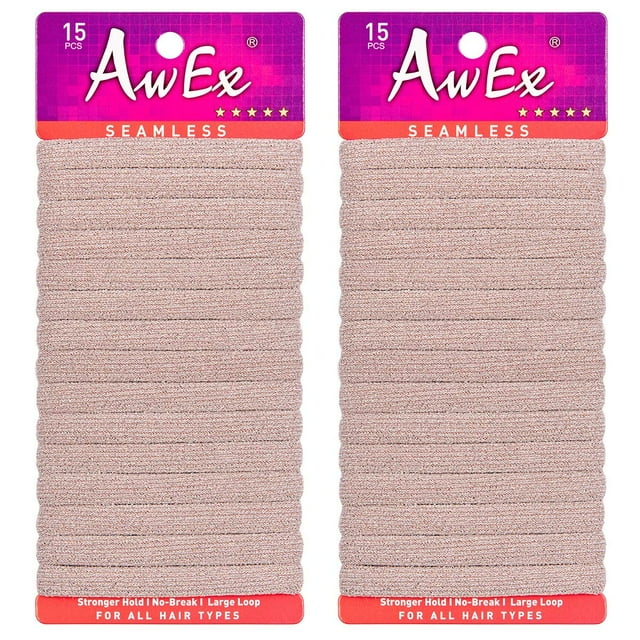 Awex Lazos Para El Cabello Plateados Sin Costuras, 30 Piezas, Grosor Medio Y Lazo Grande, Diademas Grises Usables, Sin Metal, Coleteros Para El Cabello Gris, Sin Tirones, Soporte Para Cola De Caballo