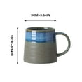 thumbnail image 2 of Ceramic Coffee Mug with Gradient Glaze, Ergonomic Handle for Hot and Cold Beverages, Wide Mouth Easy Clean Design(B), 2 of 5