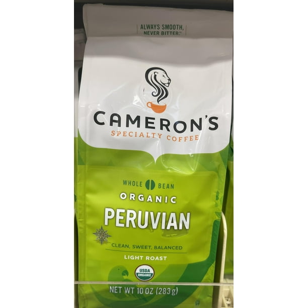 Where Can I Buy Purity Coffee Camerons Organic Whole Bean Peruvian coffee 10 oz bag. Light roast. 2