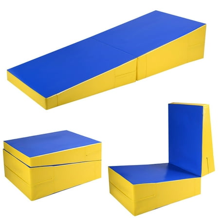 Folding Incline Mat Slope Cheese Gym Exercise Aerobics Tumbling