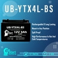 thumbnail image 7 of Replacement 2011 Qianjiang ATV50 50CC Factory Activated, Maintenance Free, ATV Battery - 12V 3Ah, UB-YTX4L-BS, 7 of 7