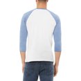 thumbnail image 2 of Hat and Beyond Mens Premium Baseball 3/4 Sleeve Raglan T-Shirt with Two Tone Contrast, 2 of 6