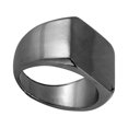 thumbnail image 2 of Men Boys Simple Retro Large Flat surface ring Square Glazed Surface Alloy Ring Plated Jewelry Accessory Hip Hop, 2 of 3