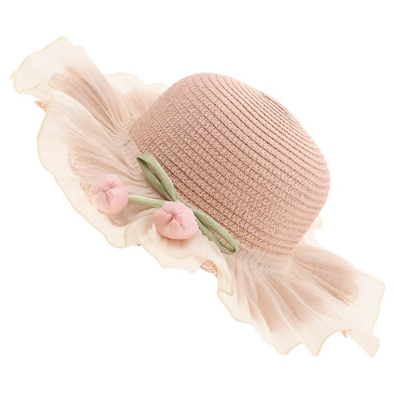 FRCOLOR Children Straw Beach Hat Breathable And Comfortable Sun Hat Outdoor Kids Sun Beach Cap Bucket Cap For Summer Outdoor Activities