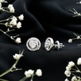 thumbnail image 6 of Rosec Jewels Lab Grown Diamond Swirl Earrings Studs with Screw Back - EF-VS Quality - Ready to Gift for Birthday, 14K White Gold, 6 of 8