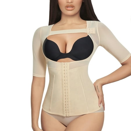 

Nebility Waist Trainer Corset for Women Body Shaper Cincher Trimmer Belt Tummy Control Underbust Shapewear(Beige Medium)