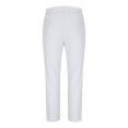 thumbnail image 4 of Chiccall Mens Casual Elastic Waist Pants Drawstring Summer Beach Pant Lightweight Stretch Trouser White 2XL, 4 of 5