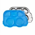 thumbnail image 2 of Innobaby Assiette de Bus en Acier Inoxydable avec Couvercle Sectionnel, Plateau Divisé Résistant aux Fuites, Forme Amusante Inventée par Maman pour Bébés, Tout-Petits et Enfants, Assiette Sans BPA, Orang, 2 of 4