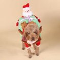 thumbnail image 3 of Pet Clothes, Christmas Winter Warm Santa Claus Riding on Dog Pet Cosplay Hoodie Costume for Dogs Cats, 3 of 8