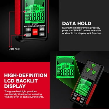 1Pc Emf Meter,3 In 1 Emf Detector Electromagnetic Field Radiation Detector