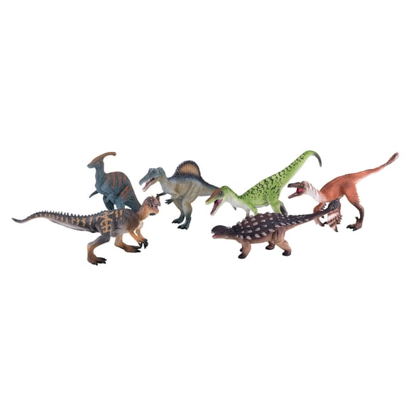 MOJO - 6pc Dinosaur Prehistoric Life Playset Hand-Painted Toy Figure Prehistoric Life Colle