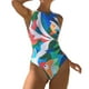 thumbnail image 1 of Gibobby Trajes de Baño para Mujer Traje de baño Estampado de baño Monokini Cremallera Mujeres Cuello Traje de baño Traje de baño femenino vintage Trajes (Verde,CH), 1 of 5