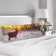 thumbnail image 2 of ABPHOTO Red Deer in Fall Autumn Forest Body Pillow Covers Pillowcase 20x60 inch Sunset Scenery Body Pillow Case Protector, 2 of 2