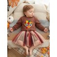 thumbnail image 5 of Cjfdfy 2Pcs Toddler Baby Girl Thanksgiving Outfit Long Sleeve Crew Neck Turkey Applique Sweatshirt And Tulle Tutu Skirt Set Cute  Turkey Embroidery Thanksgiving Outfit Size 6M-4Y, 5 of 9