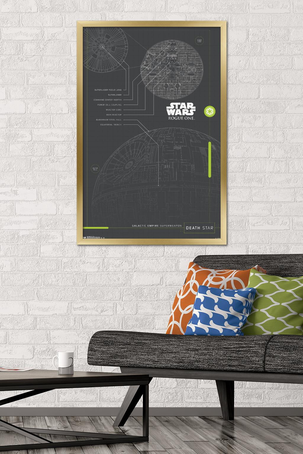 Star Wars: Rogue One - Plans Wall Poster, 22.375" x 34", Framed