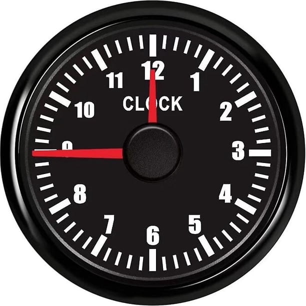 Pointer Digital 52mm Clock Gauge Blue/red Backlight Instrument Hour Meters 0~12 Hours For Car Boat Yacht Show Clock Meters 9-32v