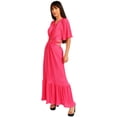 thumbnail image 2 of Vestido plisado Roman Fashion /Juvenil, 738 (Fiusha) fucsia M Roman Fashion V-FOL-738-FIUSHA, 2 of 6