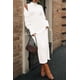 thumbnail image 5 of Conjunto de Dos Piezas para Mujer PRETTYGARDEN Cardigan de Punto y Vestido Maxi Blanco Talla S, 5 of 8
