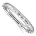 thumbnail image 4 of 14K White Gold 5 & 16 Textured Bangle Bracelet, 4 of 5