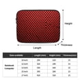 thumbnail image 2 of Red Black Dots Fabric Laptop Sleeve Bag Compatible With MacBook Air / Pro iPad MateBook Tablet Surface HP Lenovo Dell ASUS Acer Laptop Computer Protective Size: 17 inch, 2 of 5