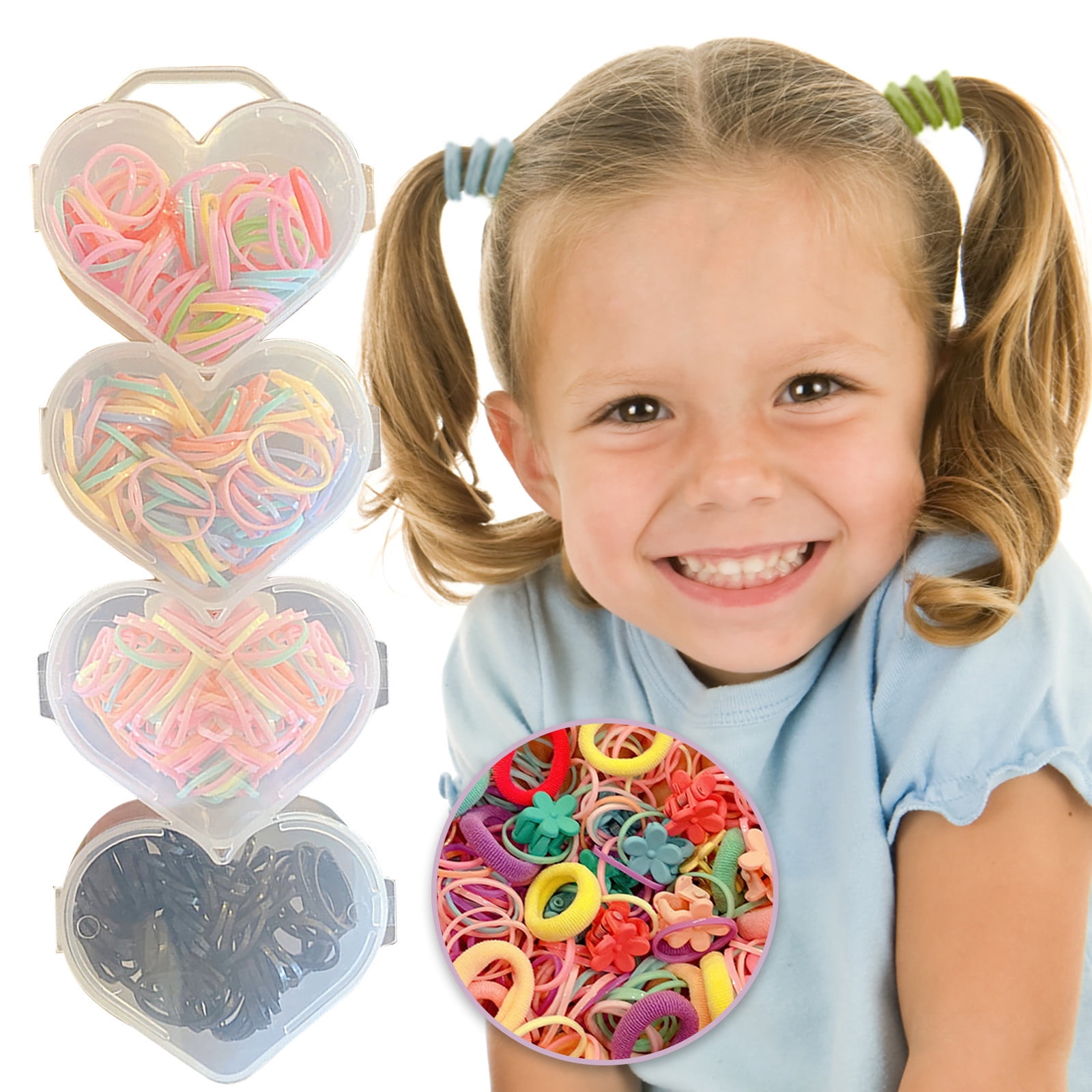 Large Scrunchies Stretchable Hair Braiding String Topsy Tail Little Hair Ties No Damage Extra Long Rubber Bands for Thick Hair Big Hair Products Heavy Duty Hair Ties for Thick Hair Beads Bracelets