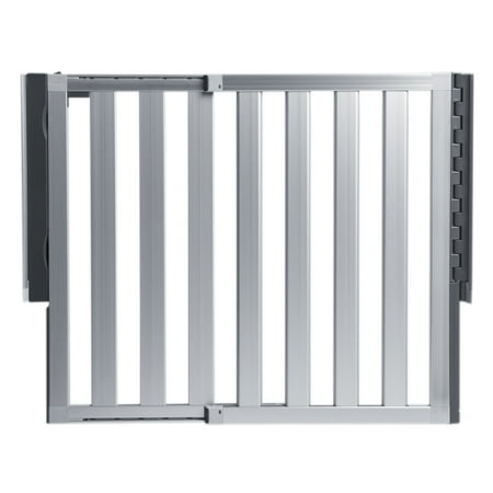 Munchkin LOFT Wall-Mounted Extra Wide Baby Safety Gate, 30.5" Tall x 40" Wide, Silver Aluminum