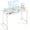 White, variant on Computer Desk, 39'' Study Writing Table for Small Space, Save Space Office Desk with Metal Legs, Modern Steel Frame Wood PC Workstation for Home Office, Natural