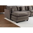 thumbnail image 4 of Timbernest 150" Modular Sectional Sofa with Movable Ottomans, U Shaped Chenille Cloud Couch for Living Room, 4 Seater, Gray, 4 of 6