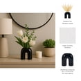 thumbnail image 6 of Decorative Horseshoe Inspired Ceramic Vase for Living Room Decor - Modern Home Decor Accent for Room, Bedroom, or Office Spaces - Elegant Flower Vase for House and Table Display - 8", Blue, 6 of 13