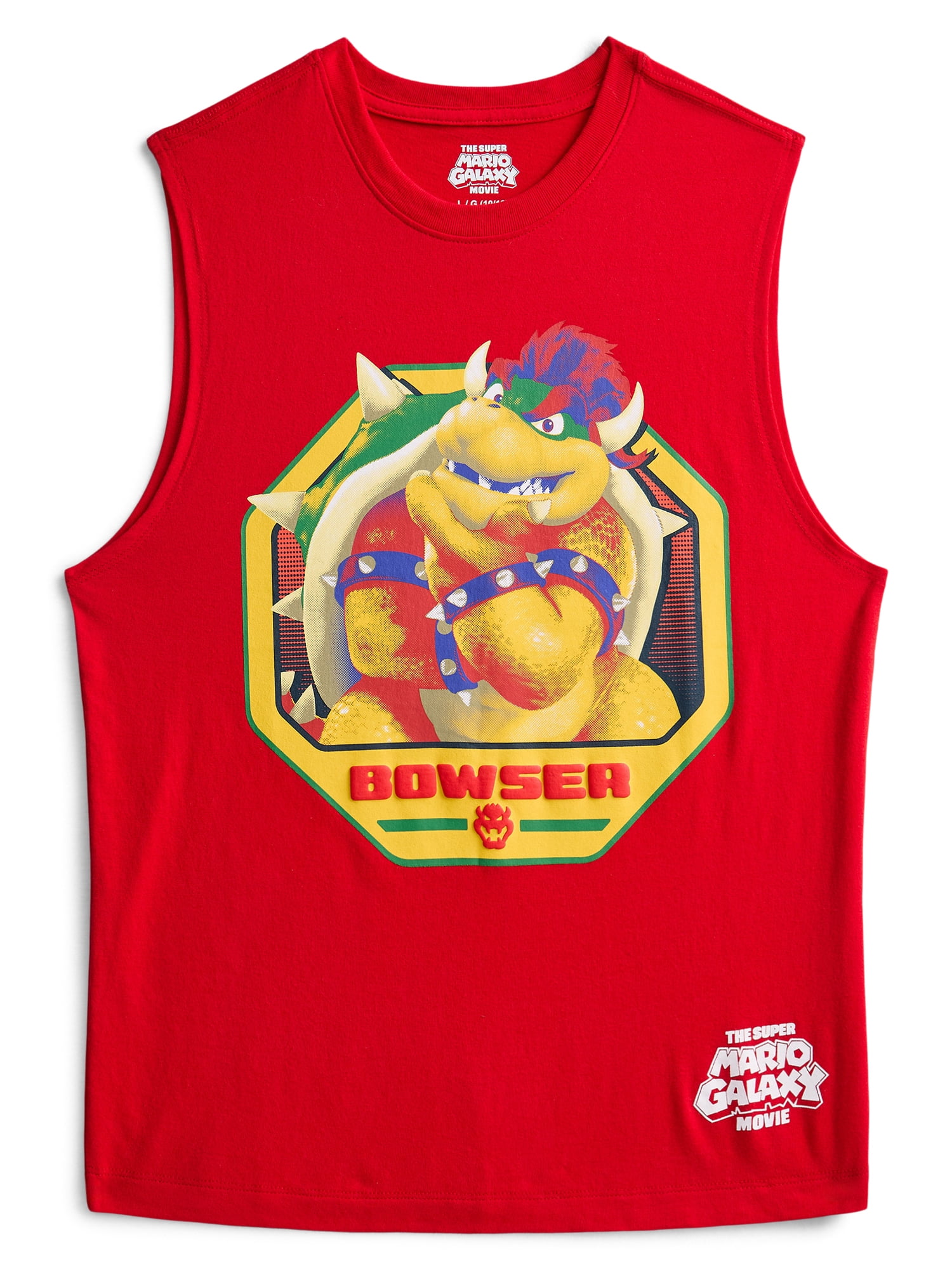 Super Mario Galaxy Movie Boys Bowser Graphic Muscle Tank Top, Sizes 4-18