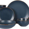 thumbnail image 2 of 16-Piece Navy Blue Stoneware Dinnerware Set – Plates and Bowls, Durable Ceramic Kitchen Dinner Set, 2 of 6