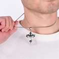 thumbnail image 6 of Handmade Necklace with Flame Crucifix Pendant Clavicle Chain Stylish Men's Accessory Music Festival Jewelry, 6 of 8