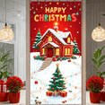 thumbnail image 3 of Decorative Design Happy Christmas Banner Holiday Lights Festive Elements Winter Wonderland Polyester Material for Holiday Celebration Indoor Decoration Party Background, 3 of 9