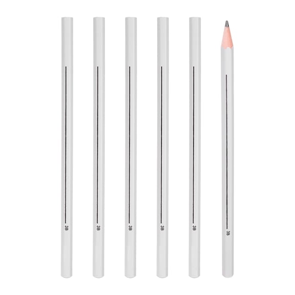 Uxcell 3B Graphite Pencils for Drawing, 6Pcs Sketching Pencils Wood Art Supplies Set Hexagonal Pen Break-Resistant for Painting Sketching Artist Design