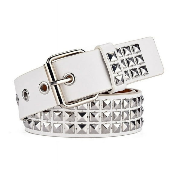 YooGuoGuo New Square Bead Rivet Belt Metal Pyramid Belt Men And Women Punk Hardware Jeans Belt Designer Belt Woman Belts