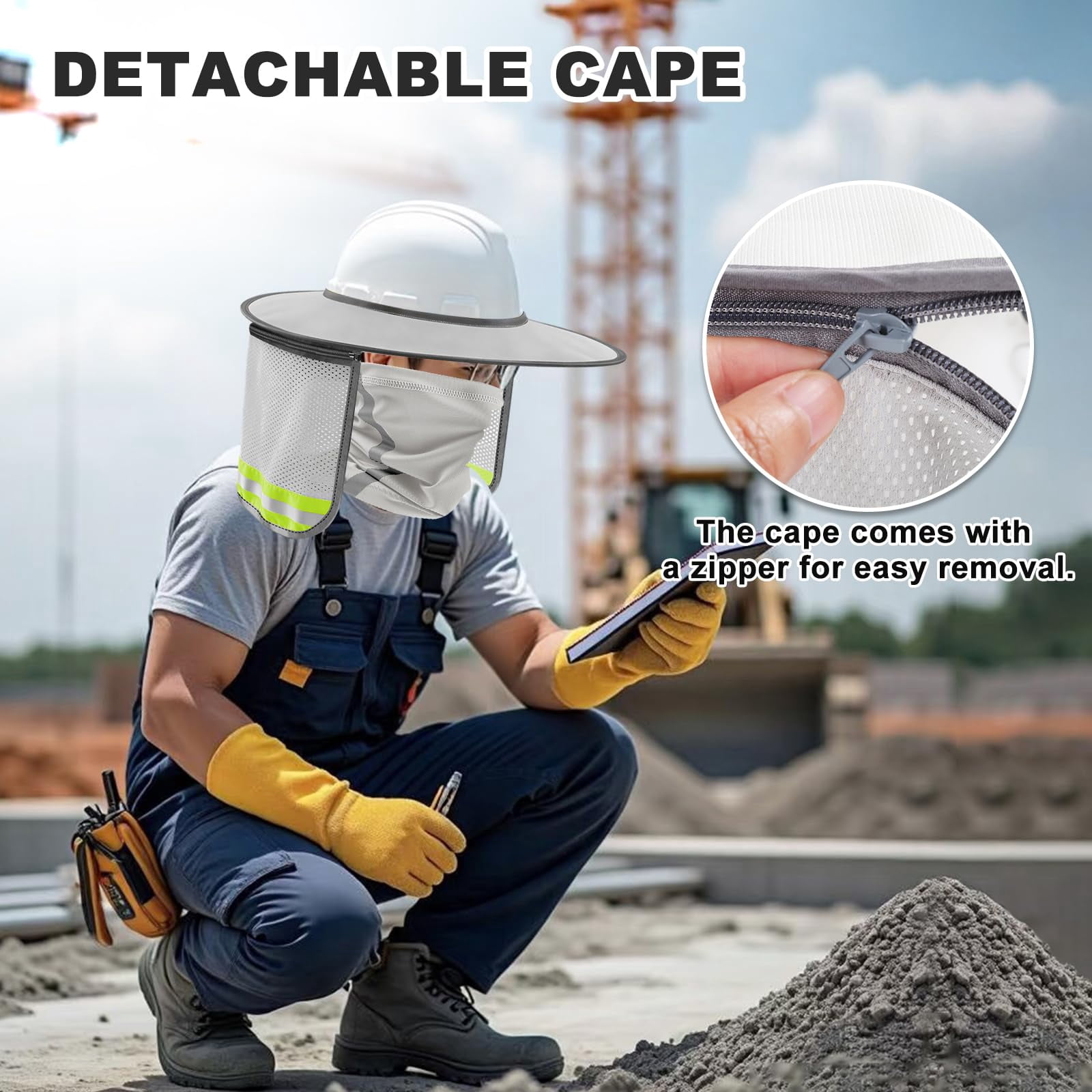 Hard Hat Sun Shade, Hard Hat Visor Full Brim Hardhat Sun Shield