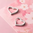 thumbnail image 4 of QQTDFG Lovely Heart Shape Hoop 925 Sterling Silver Women Huggie Earrings A1582-Rose gold, 4 of 4