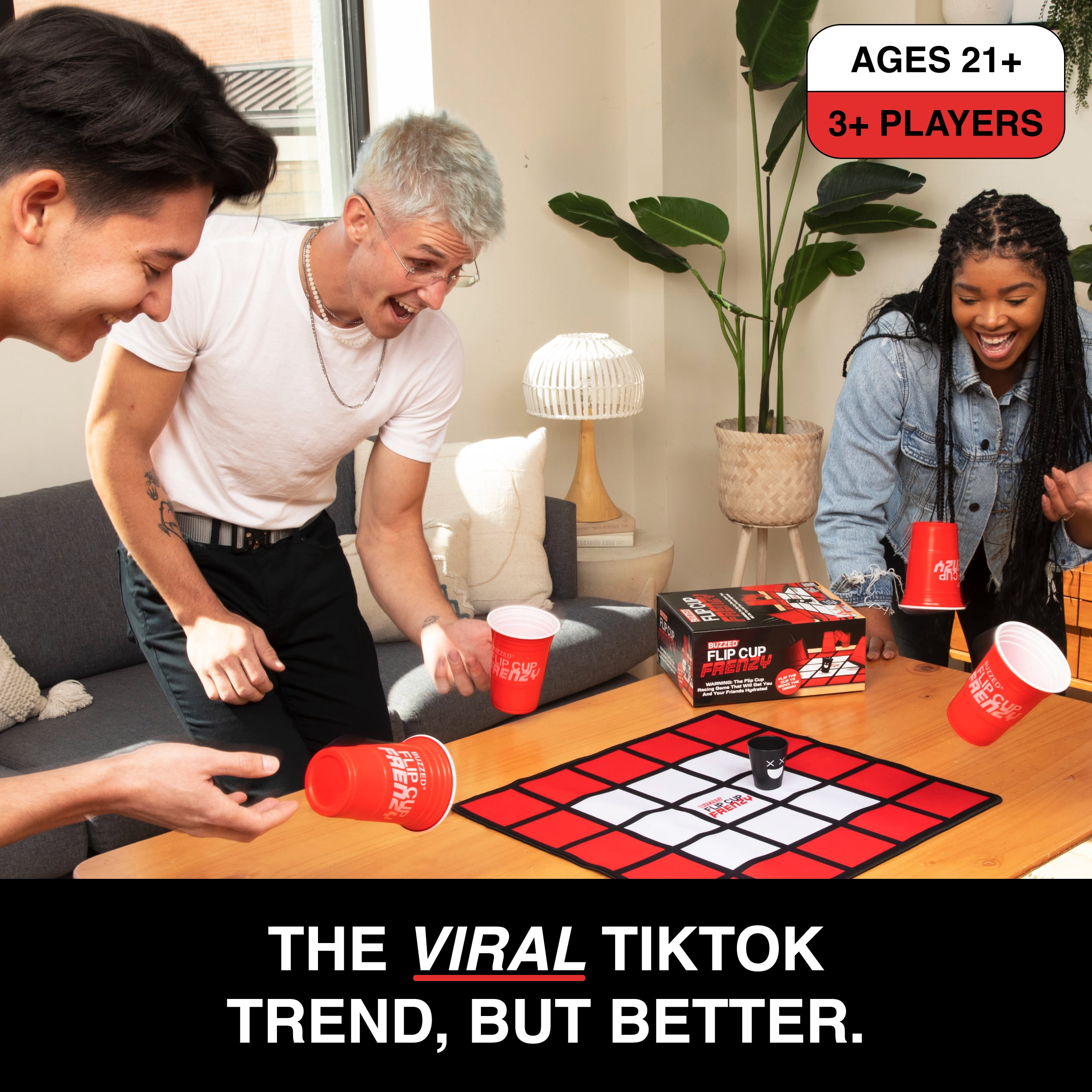 Buzzed™ Flip Cup Frenzy – Adult Drinking Party Game by Relatable, Flip Cup Challenge Game