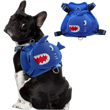 Hgudesign Dog Harness Backpack Cute Doggie Backpack Carrier for Small Medium Dogs  No Pull Dog Saddle Bag Pet Vest  Mesh Self Bag with D-Ring for Puppy Outdoor Travel Hi Adjustable Dog Bag