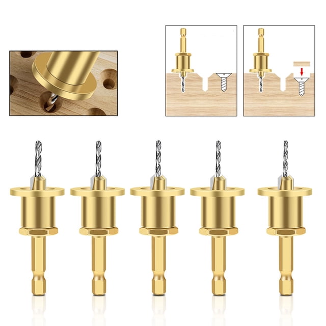 Juego De Brocas Avellanadoras, Longitud De Perforación De Acero De Alta Velocidad, Juego De Brocas Ajustable De 2,8 A 4 Mm, Diámetro De 8 Mm Para Mantenimiento Del Hogar