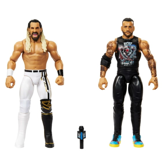 WWE Main Event Showdown CM Punk vs Seth Rollins Action Figures Set, Series #23 6-inch Collectibles