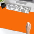 thumbnail image 3 of Mouse Pad Orange, Large Office Decor Desk Mat, Non-Slip Rubber Desk Pad Protector, Laptop Computer Gaming Mouse Pad XL, Waterproof Solid Mouse Mat for Home, 31.5'''' x 11.8'''', 3 of 6