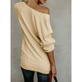 thumbnail image 5 of Sherrylily Women's Off The Shoulder Sweater Long Sleeve Oversized Knit Tops, 5 of 5