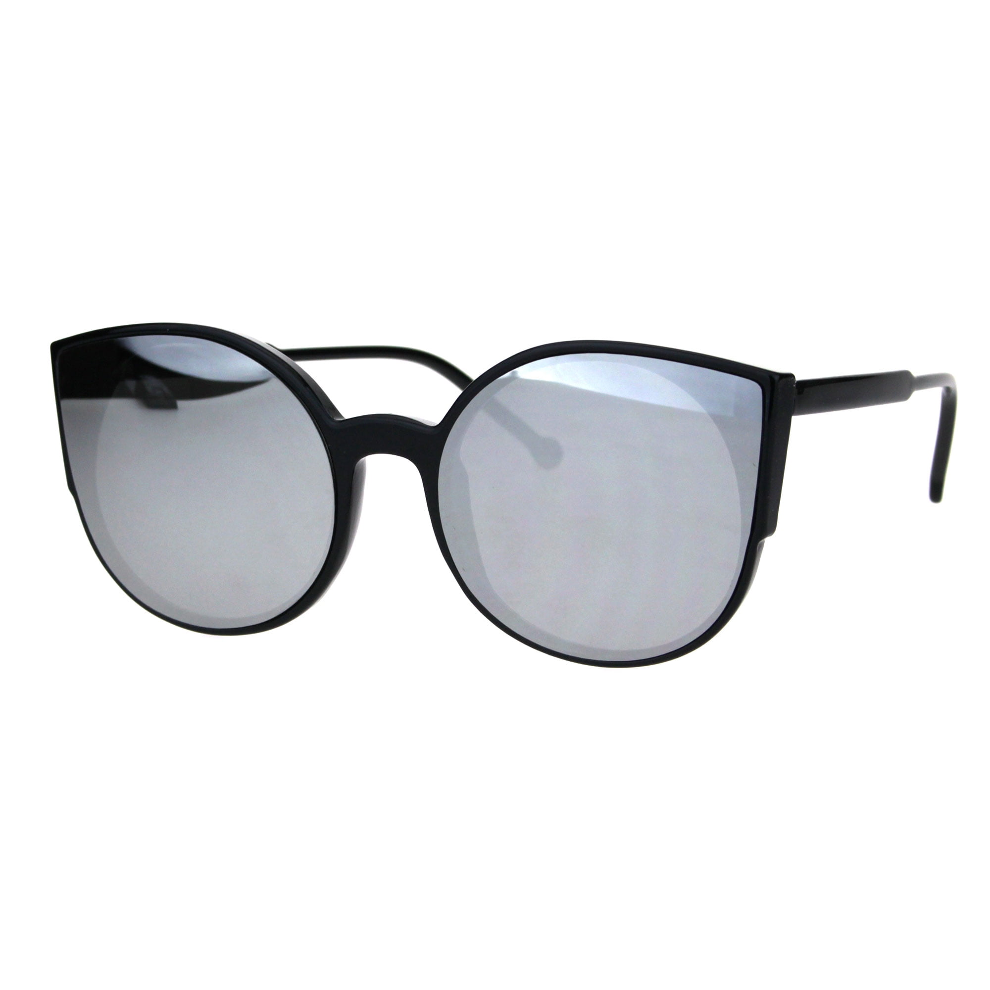 SA106 Runway Trend Mirror Lace Visor Cat Eye Retro Fashion Sunglasses Green Marble Fuchsia, Women's, Size: One Size