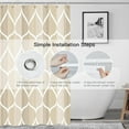 thumbnail image 3 of Ivory Shower Curtain W 72 x H 72, Waterproof Design and Polyester, Quick-Drying, Weighted Hem, Shower Curtains Set for Bathroom, Machine Washable with 12 Hooks, 3 of 6
