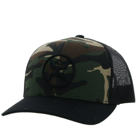 Hooey "O Classic" 6-Panel Camo  Black Snapback Hat 2309T-CABK