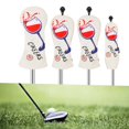 thumbnail image 1 of 4 fundas de cabeza de golf para palos de golf, funda de madera de golf con etiqueta de número intercambiable, protector impermeable para equipo de Copa Blanca DYNWAVEMX Cubierta de la cabeza del palo de golf, 1 of 8