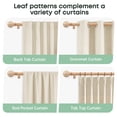 thumbnail image 6 of NewBuros Wood Curtain Rod for Windows 32 to 144 Inch, 1" Diameter Heavy-Duty Curtain Rods Set, with Decorative Embossed Wood Grain Leaf Finial, Sturdy Rust-Proof Adjustable Design, Brown, 6 of 8