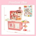 thumbnail image 2 of Signature Fitness 49-Piece Toddler Kitchen Playset，Pretend Food，with Stove, Sink, and Accessories, Interactive Lights & Sounds, Ideal for Ages 3+, 2 of 6