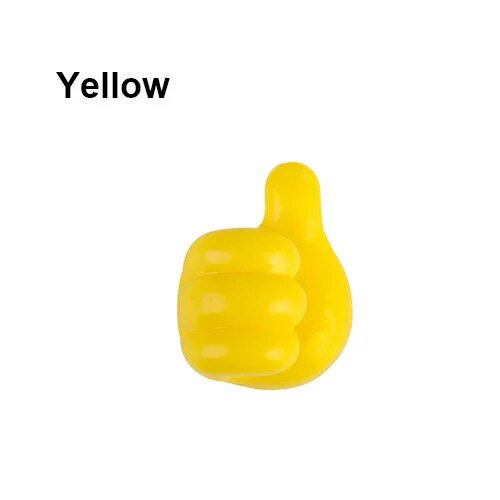 5/10/20 piezas de ganchos de silicona para pared con forma de pulgar, clip para cable, organizador de escritorio, cepillo de almacenamiento, adhesivos de pared, artículos útiles para el hogar